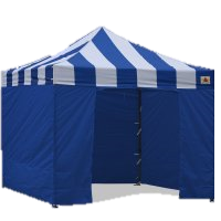 10x10 Carnival Stripe EZ-up Canopy BLUE