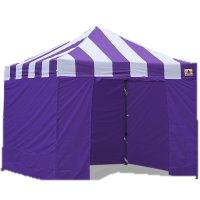 10x10 Carnival Stripe EZ-up Canopy PURPLE