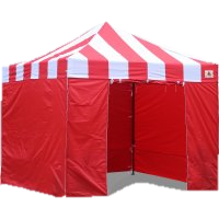 10x10 Carnival Stripe EZ-up Canopy RED 