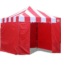 10x10 Carnival Stripe EZ-up Canopy RED 10x10 Carnival Stripe EZ-up Canopy RED