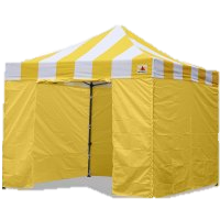 10x10 Carnival Stripe EZ-up Canopy YELLOW