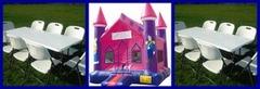Princess Jumpy House, 2 tables and 16 chairs Princess Jumpy House, 2 tables and 16 chairs