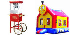 The Train Bounce House and Popcorn Machine The Train Bounce House and Popcorn Machine