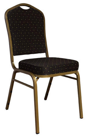 Hotel/Crown Chair, Black & Gold