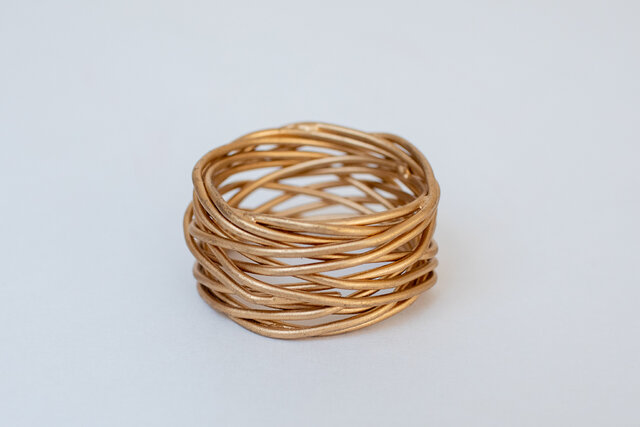 Gold Twisted Wire Napkin Ring