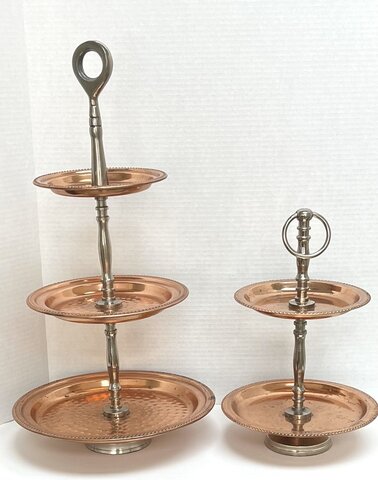 Tiered Copper Trays- Set of Two