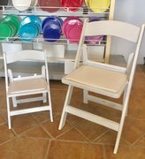 Children's White Resin Folding Chair