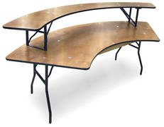 60 in. Serpentine Table Without Shelf