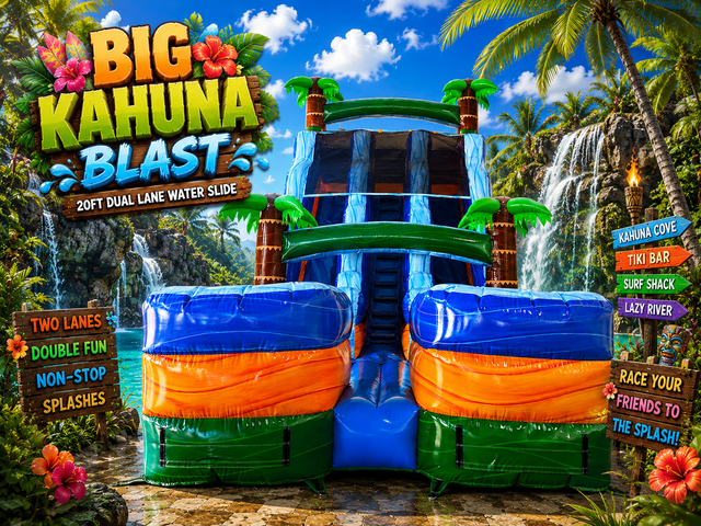 20ft Big Kahuna dual lane slide 20ft Big Kahuna dual lane slide