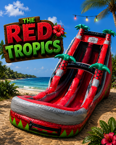 18ft Red Tropics Jump Off Single Lane 18ft Red Tropics Jump Off Single Lane