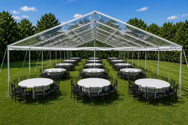 30X45 Clear Top Commercial Tent Package 30X45 Clear Top Commercial Tent Package