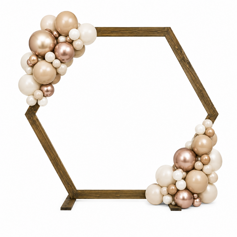 Hexagon Backdrop with Balloons Hexagon Backdrop with Balloons