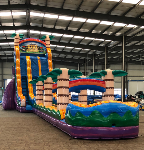 27 Foot Tiki Plunge Water Slide with 35 FT Slip-n-Slide 27 Foot Tiki Plunge Water Slide with 35 FT Slip-n-Slide