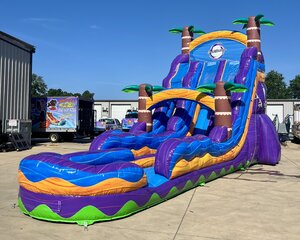 22 Foot Double Lane Tropical Hurricane Water Slide