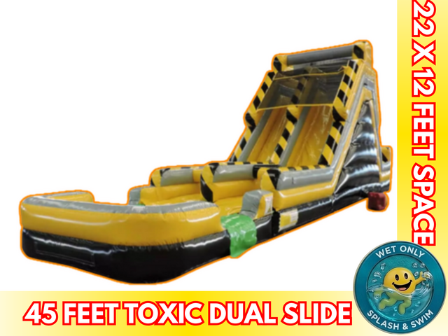 22' Toxic Dual Slide With Pool 22' Toxic Dual Slide With Pool
