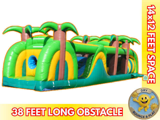 38' Tropical Obstacle Course 38' Tropical Obstacle Course