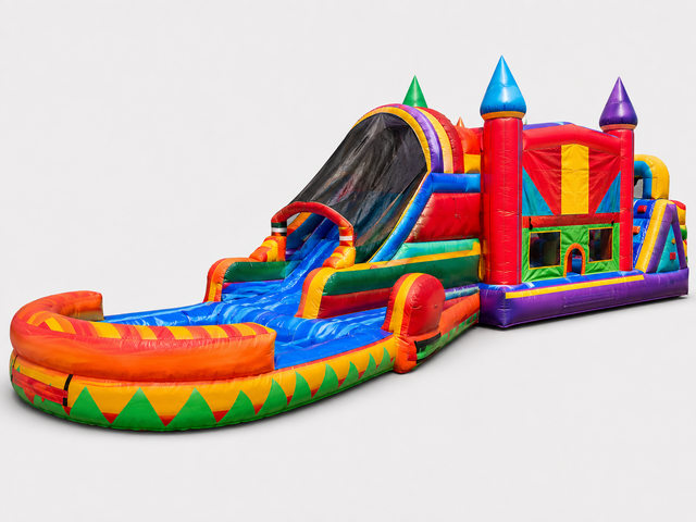 Royal Combo Bounce House Dual Slide with Pool Royal Combo Bounce House Dual Slide with Pool