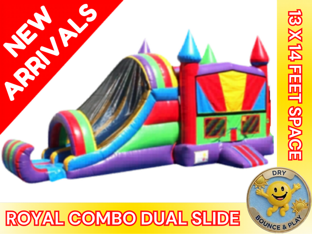 Royal Combo Bounce House Dual Slide Royal Combo Bounce House Dual Slide