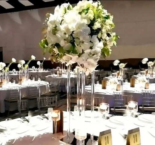 Clear Flower Centerpiece Clear Flower Centerpiece
