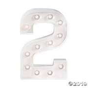 Marquee "2" Number