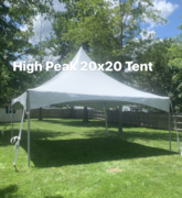 White 20x20 Peak Tent