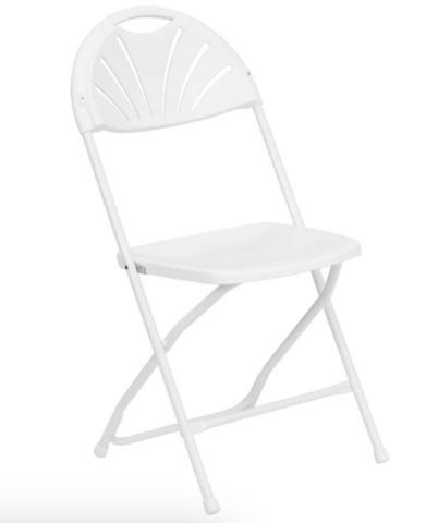 White fan back chair White fan back chair