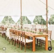 wooden tables