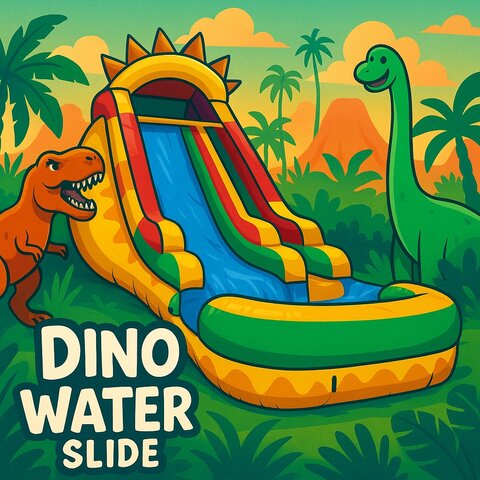 18' FT DINO water slide with pool 18' FT DINO water slide with pool