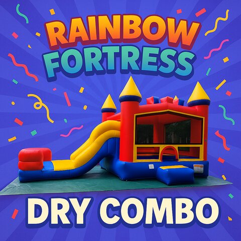Rainbow Fortress Dry Bounce and Slide Combo Rainbow Fortress Dry Bounce and Slide Combo
