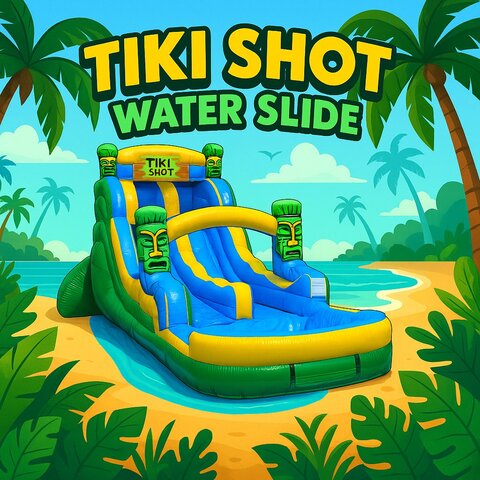 16' FT Tiki shot water slide with pool 16' FT Tiki shot water slide with pool