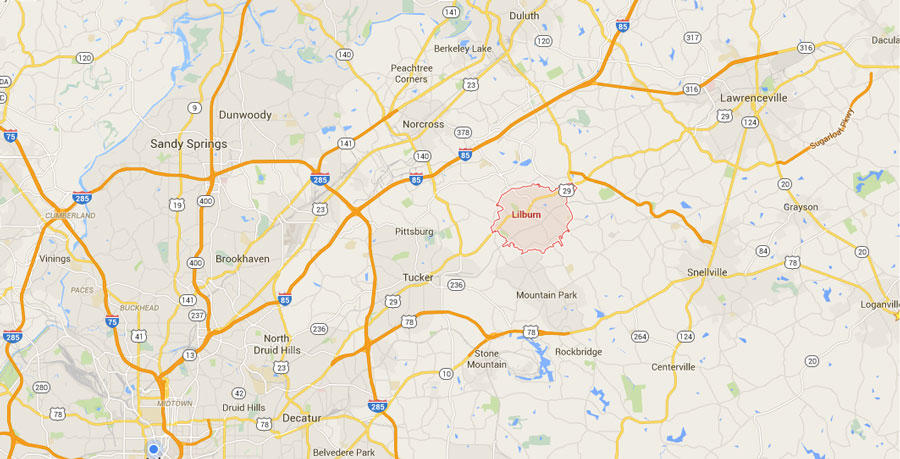 Party Rental Delivery Area Map