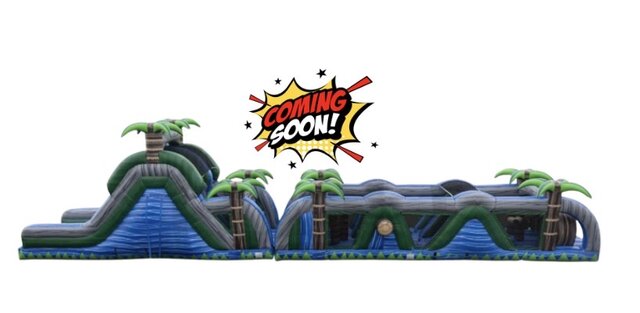 75ft Tropical Blue Crush Obstacle Course 75ft Tropical Blue Crush Obstacle Course