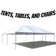 TENTS, TABLES, AND CHAIRS