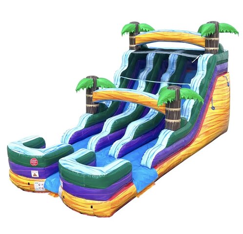 15ft Paradise Splash Dual Lane Slide (wet/dry 15ft Paradise Splash Dual Lane Slide (wet/dry