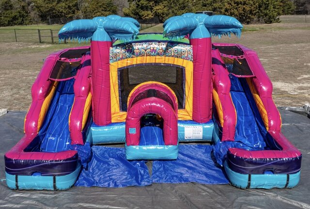 Tiki 2 Slide Combo wet or dry (For smaller kids) Tiki 2 Slide Combo wet or dry (For smaller kids)