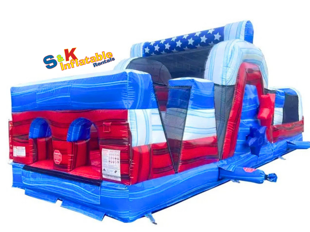30' Red White Blue Obstacle Course 30' Red White Blue Obstacle Course