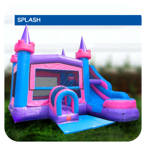 Enchanted Castle Water Slide & Bounce House Combo Enchanted Castle Water Slide & Bounce House Combo