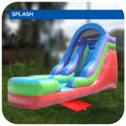 Big Galactic Splash 16'H Inflatable Water Slide