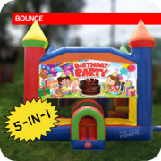 Birthday Party 5-in-1 Bounce House & Slide Combo