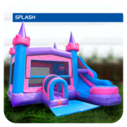 Enchanted Castle Water Slide & Bounce House Combo