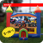 Monster Truck 5-in-1 Bounce House & Slide Combo