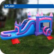 Pink Palace Water Slide & Bounce House Combo