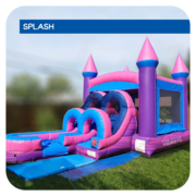 Pretty-in-Pink Jr Water Slide & Bounce House Combo