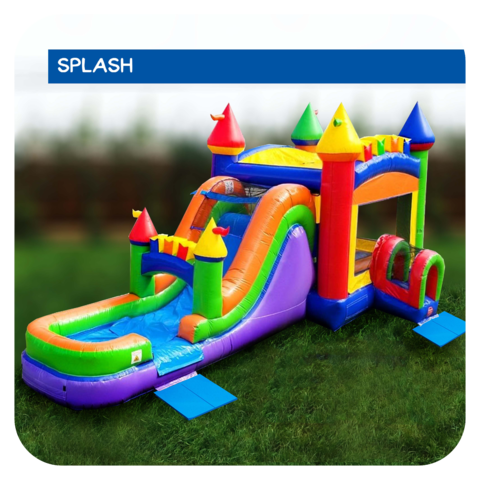 Prism Palace Water Slide & Bounce House Combo Rental