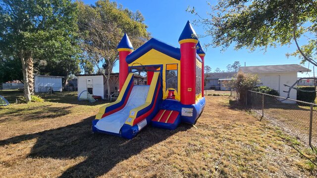 Fl Red and Blue Bounce house with Slide Fl Red and Blue Bounce house with Slide