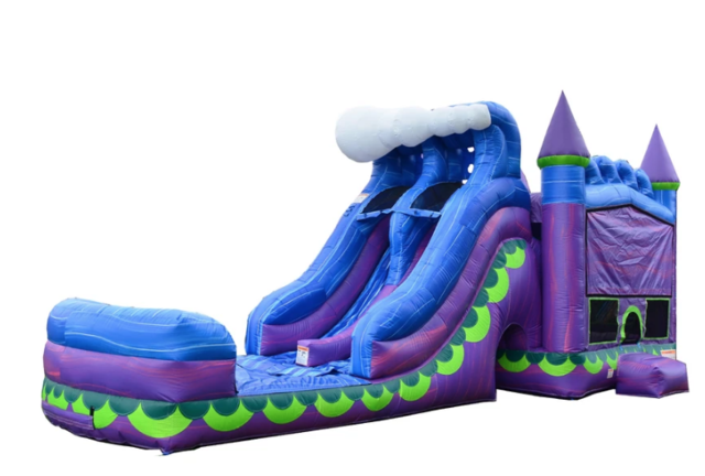 Atlantis/Mermaid 4-in-1 Dual Lane Slide Combo *Sized Medium Banners attachable Atlantis/Mermaid 4-in-1 Dual Lane Slide Combo *Sized Medium Banners attachable