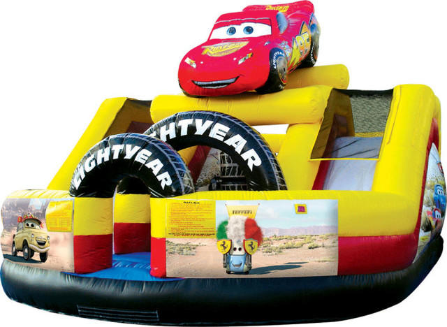 Cars Speedway with 2 WET slides & mini obstacle Cars Speedway with 2 WET slides & mini obstacle