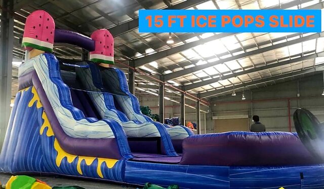 Ice Pops 15ft Water Slide w/ Pool- New! Ice Pops 15ft Water Slide w/ Pool- New!