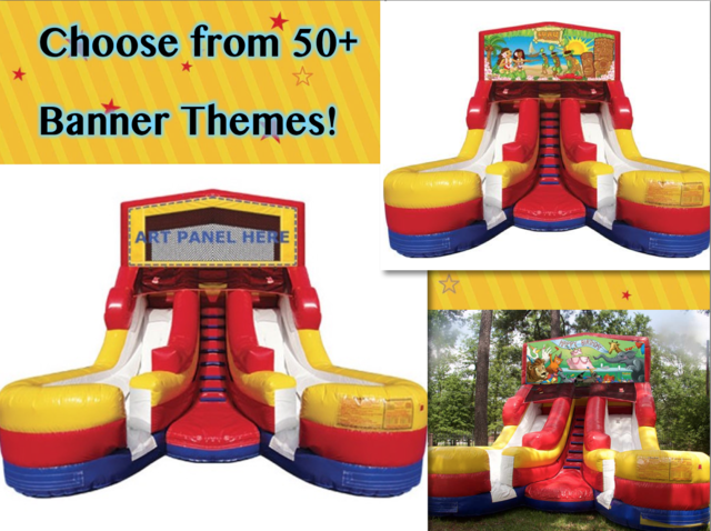 Module Dual Lane 16ft Water Slide Module Dual Lane 16ft Water Slide