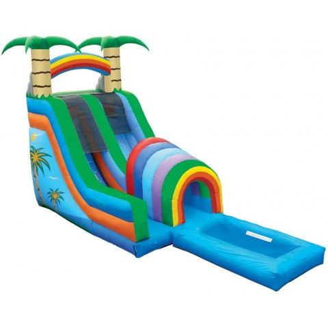 Oasis Water Slide 18ft w/ Rainbow Tunnel and Pool Oasis Water Slide 18ft w/ Rainbow Tunnel and Pool